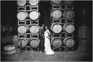 wine cellar wedding photos